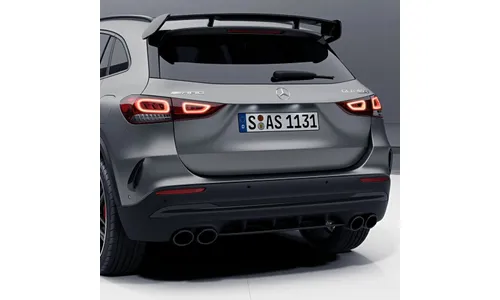 Чёрные накладки выхлопа в стиле 45 S AMG для Mercedes-Benz GLA H247 — фото 1