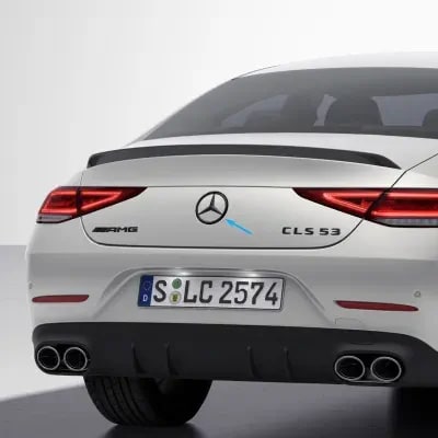 Эмблема-звезда Mercedes-Benz CLS W257 на крышку багажника, звезда цвета «темный хром», основание грунтованное под покраску — фото 1