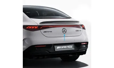 Эмблема-звезда Mercedes-Benz EQE W295 на крышку багажника, звезда черная, основание грунтованное под покраску — фото 1