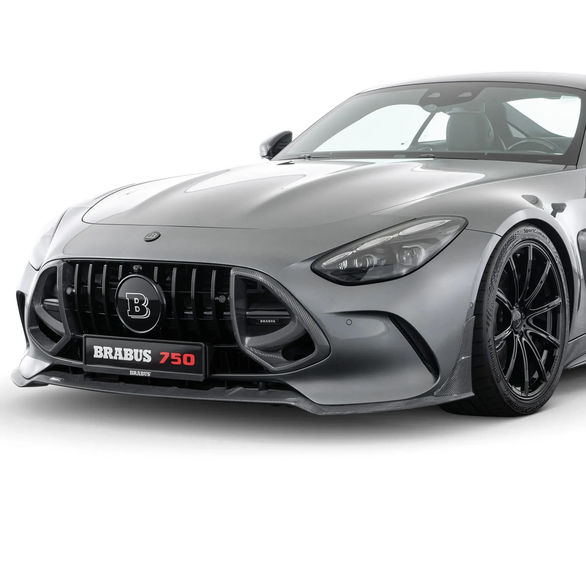 Комплект матовых карбоновых вставок решетки Brabus для Mercedes-AMG GT C192 — фото 4