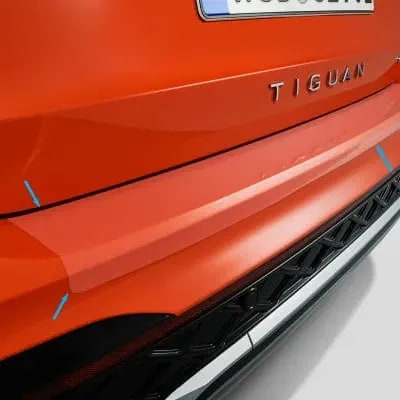 Защитная пленка заднего бампера Volkswagen Tiguan 3 CT1, прозрачная — фото 1