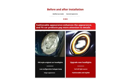 Фары передние LED с ходовыми огнями для Mini R50/R52/R53 (2001-2007), комплект, комплект, FT Carlight Carlight — фото 6
