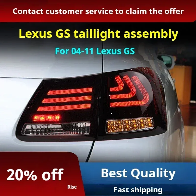 Задние LED-фонари динамический поворотник для Lexus GS (2004-2011), комплект, комплект, FT Carlight Carlight — фото 3