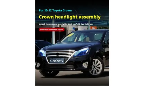 Фары передние LED с ходовыми огнями для Toyota Crown (2010-2012), комплект, FT Carlight — фото 4