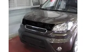 Дефлектор капота темный KIA SOUL 2009-2011 / Киа Сол — фото 1
