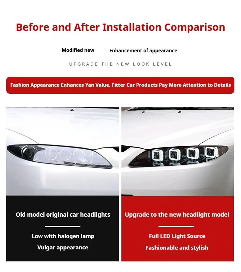 Фары передние LED с ходовыми огнями для Mazda 6 (2003-2015), комплект, комплект, FT Carlight Carlight — фото 7