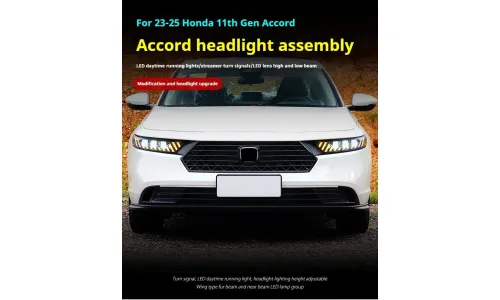Фары передние LED с ходовыми огнями для Honda Accord 11 (2023-2025), комплект, FT Carlight — фото 5