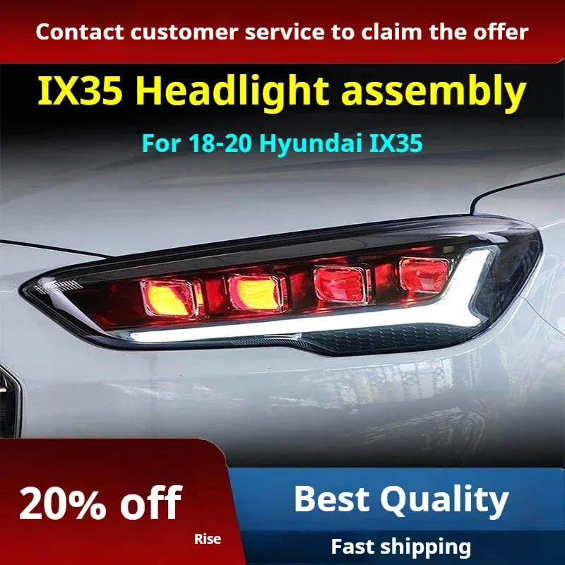 Фары передние LED с ходовыми огнями для Hyundai IX35 (2018-2020), комплект, комплект, FT Carlight Carlight — фото 2