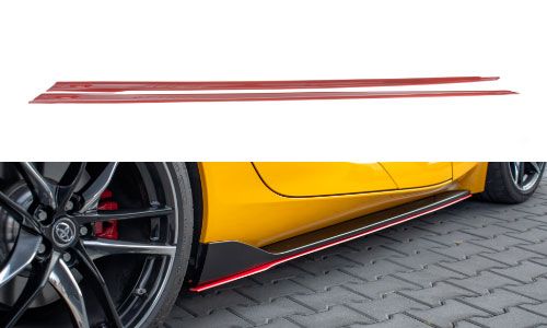 Накладки на боковые пороги, красные, 2 шт., для Toyota Supra 5 A90 (2019-2025) — фото 1