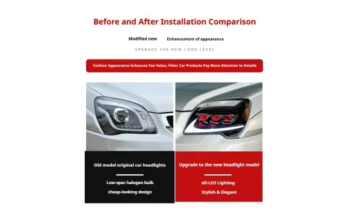 Фары передние LED с ходовыми огнями для Kia Sportage (2007-2012), комплект, комплект, FT Carlight Carlight — фото 7