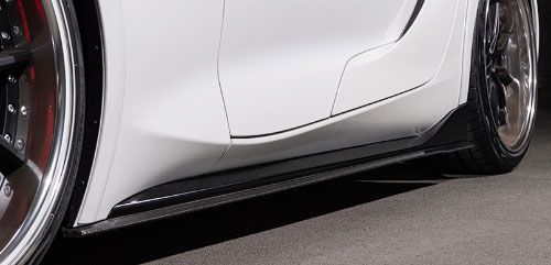 Накладки на боковые пороги, карбон, 2 шт., для Toyota Supra 5 A90 (2019-2025) — фото 1