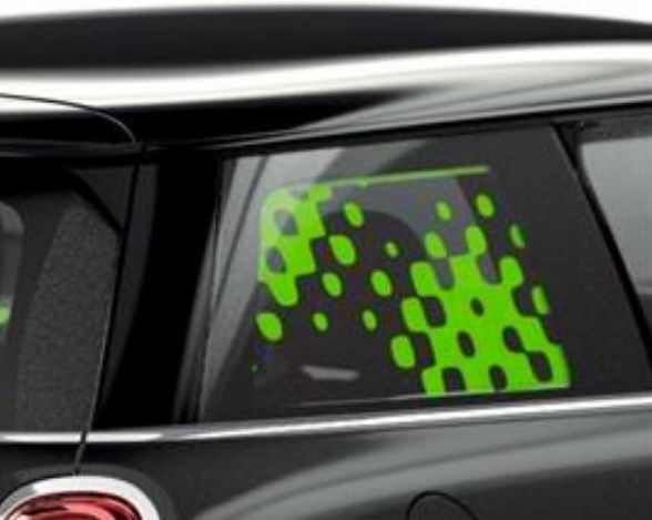 Шторки солнцезащитные задние боковые Mini F56, VIVID-GREEN, оригинал — фото 1