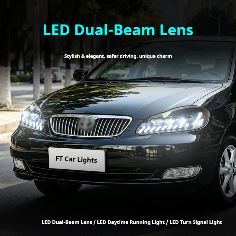 Фары передние LED с ходовыми огнями для Toyota Corolla (2003-2009), комплект, комплект, FT Carlight Carlight — фото 4