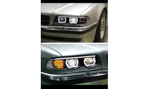 Фары передние LED с ходовыми огнями для BMW 7 E38 (1998-2002), комплект, FT Carlight — фото 7