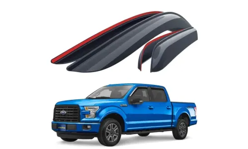 Дефлекторы боковых окон 2015-2024 Ford F-150 SuperCrew, накладные, GoodYear — фото 1