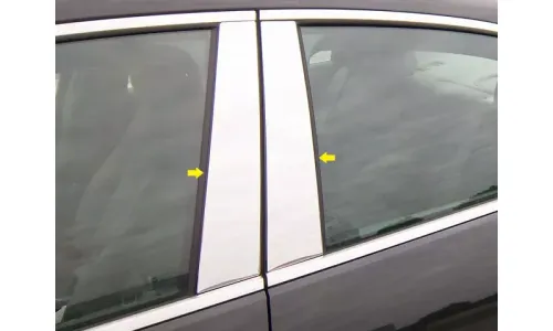Накладки стоек дверей из нержавеющей стали 4 шт отделка двери QAA для Chevy Malibu 2013-2015 — фото 1