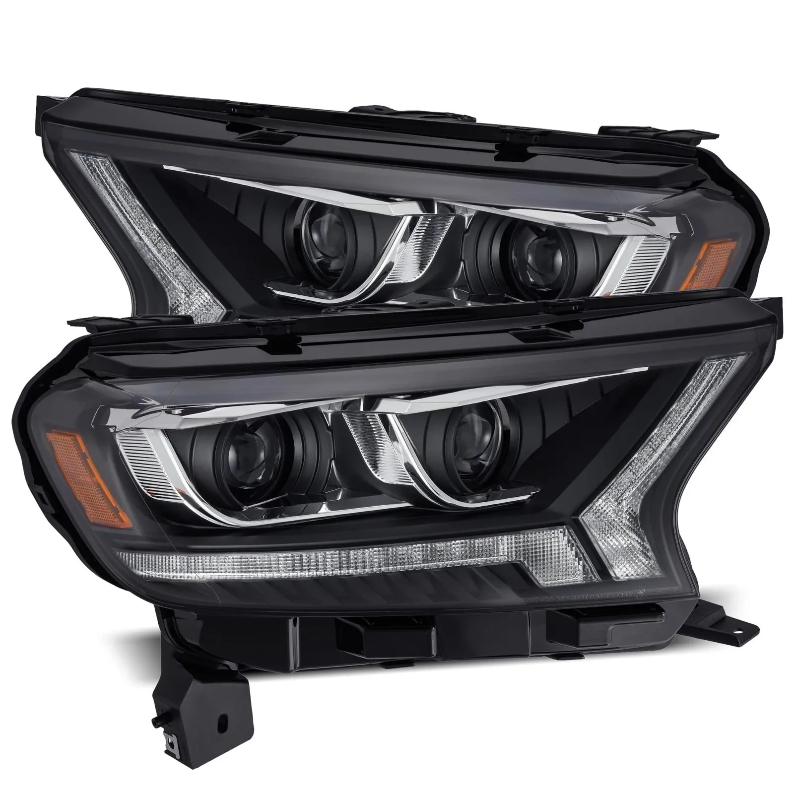 Фары проекторные светодиодные Black LUXX для Ford Ranger XL/XLT 2019–2023, AlphaRex — фото 2