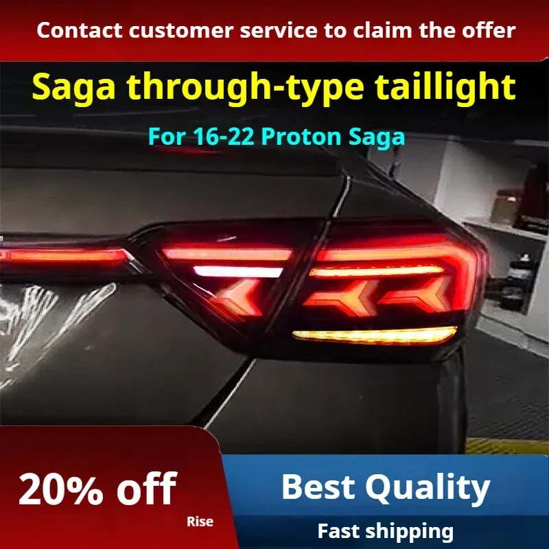 Задние LED-фонари динамический поворотник сквозные для Proton Saga (2016-2022), комплект, комплект, FT Carlight Carlight — фото 1