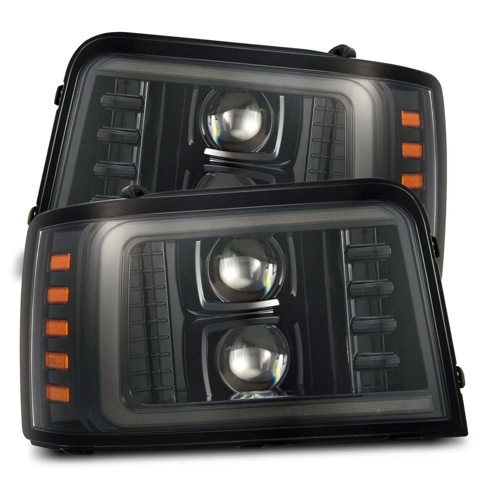Фары галогеновые Alpha-Black Pro для Ford F-150/250 Bronco 1992–1996, AlphaRex — фото 2