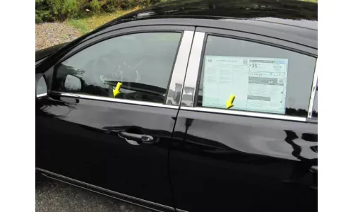 Накладки на молдинги окон из нержавеющей стали 4 шт для Nissan Versa 2012-2019 | WS12530 — фото 1