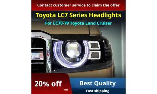 Фары передние LED с ходовыми огнями для Toyota Land Cruiser 70 (2007-2020), комплект, комплект, FT Carlight Carlight — фото 2