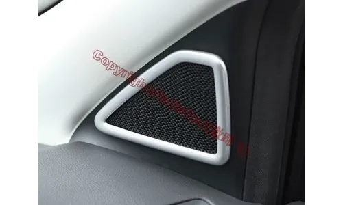 Наклдаки обрамления ВЧ динамиков торпеды Ford Kuga 2016-, матовый хром — фото 2
