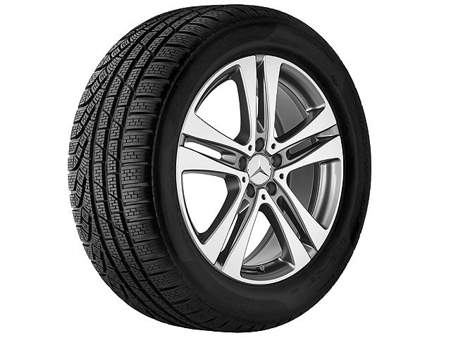 Диск колесный R19 Mercedes C-class W205, S205, C205, A205 , Серый «Гималаи», 5 сдвоенных спиц, задний мост, оригинал — фото 2