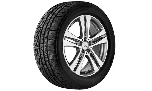 Диск колесный R19 Mercedes C-class W205, S205, C205, A205 , Серый «Гималаи», 5 сдвоенных спиц, передний мост, оригинал — фото 2