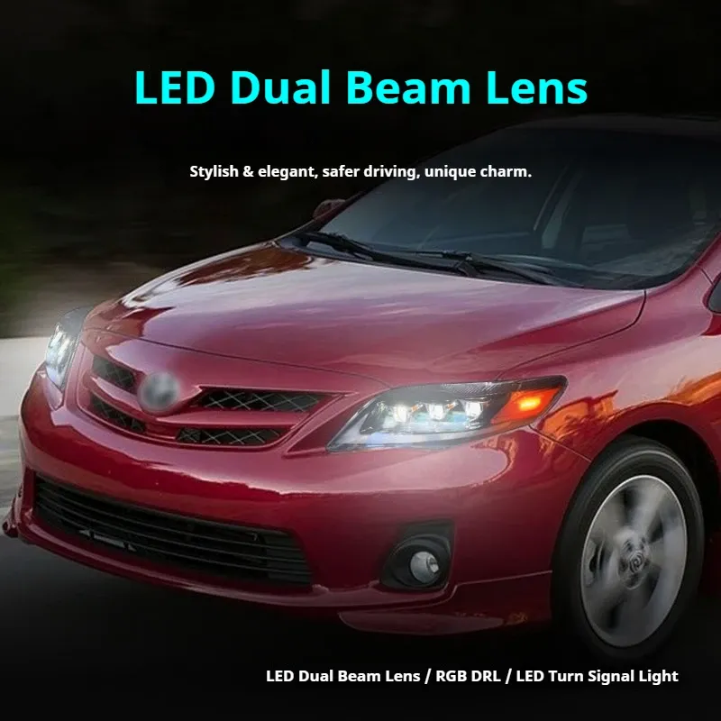 Фары передние LED с ходовыми огнями для Toyota Camry (2009-2011, США), комплект, комплект, FT Carlight Carlight — фото 4