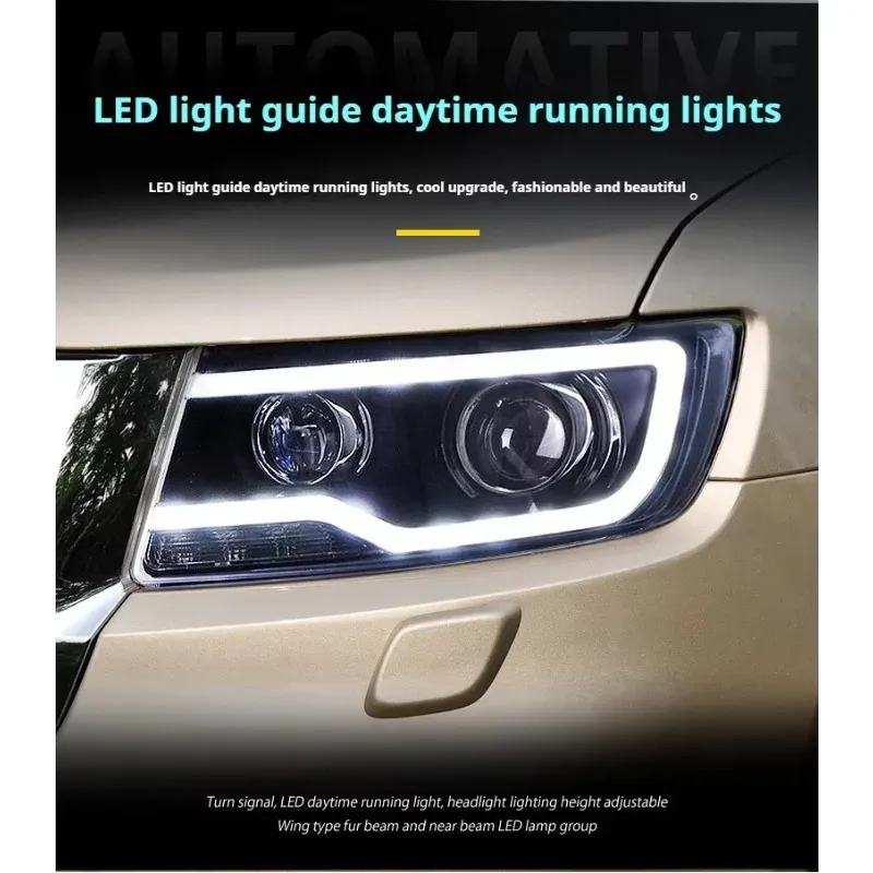 Фары передние LED с ходовыми огнями для Jeep Compass / Grand Cherokee (2011-2016), комплект, комплект, FT Carlight Carlight — фото 4