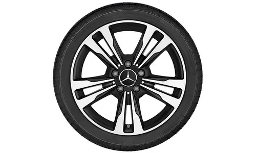 Диск колесный R18 Mercedes C-class W205, S205, C205, A205 , черный, 5 сдвоенных спиц, оригинал — фото 1