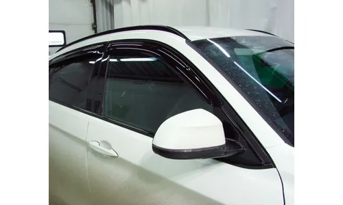 Дефлекторы боковых окон BMW X6, 2014-2019, 4ч., темный / БМВ Х6 — фото 1