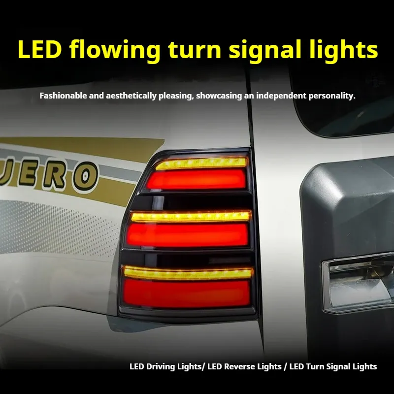 Задние LED-фонари динамический поворотник для Mitsubishi Pajero V93/V97 (2006-2020), комплект, комплект, FT Carlight Carlight — фото 4