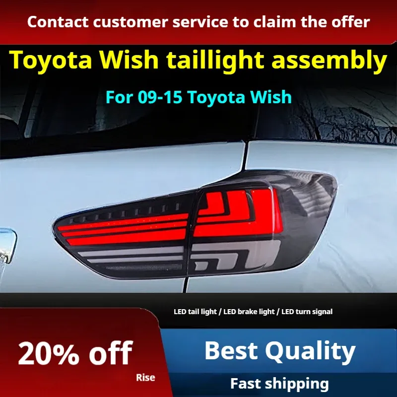 Задние LED-фонари динамический поворотник для Toyota Wish (2009-2015), комплект, комплект, FT Carlight Carlight — фото 2