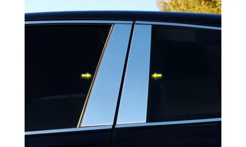 Накладки стоек дверей из нержавеющей стали 4 шт отделка двери QAA для Toyota C-HR 2018-2021 — фото 1