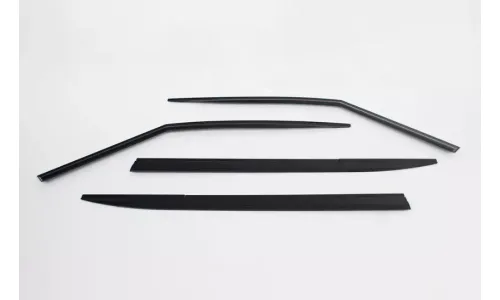 Window Visor K/207 Sun Rain Vent Smoked Black 6Pcs for Hyundai Santa Fe 2024- MX4 — фото 1