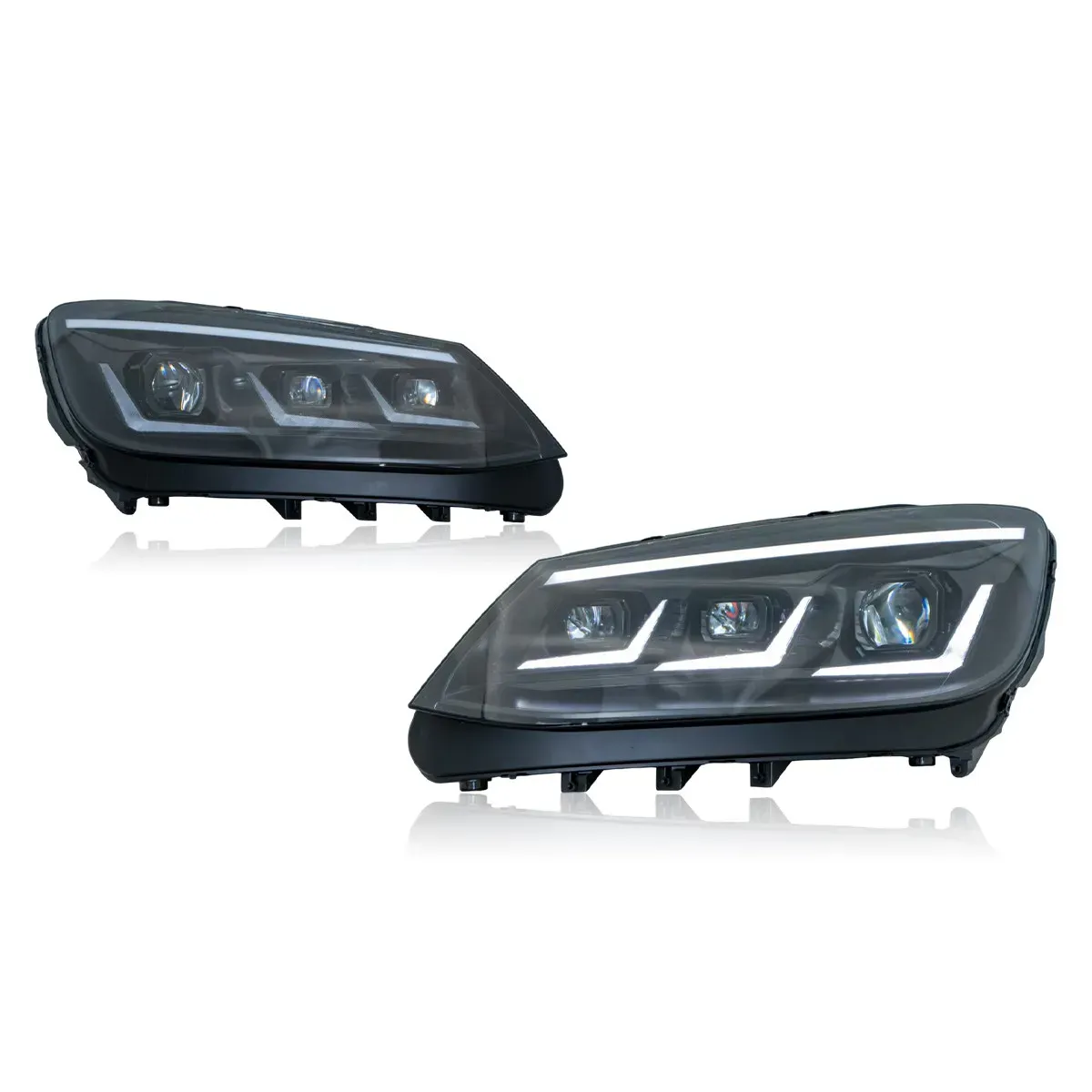Фары передние LED с ходовыми огнями для VW Sharan (2012-2019), комплект, комплект, FT Carlight Carlight — фото 6