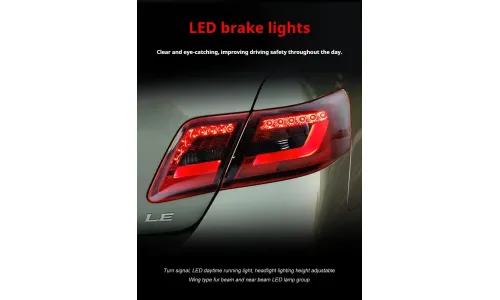 Задние LED-фонари динамический поворотник для Toyota Camry (2007-2011), комплект, комплект, FT Carlight Carlight — фото 3