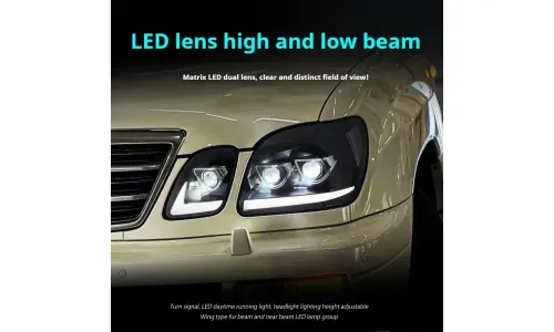 Фары передние LED с ходовыми огнями для Lexus LX470 (1997-2007), комплект, FT Carlight — фото 4