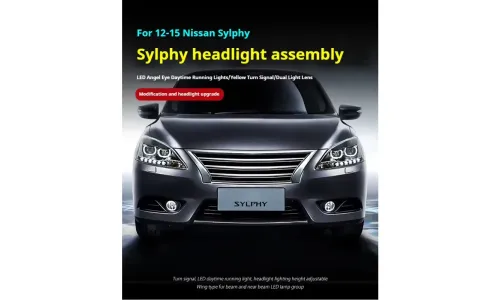 Фары передние LED с ходовыми огнями для Nissan Sylphy/Sentra (2012-2015), комплект, комплект, FT Carlight Carlight — фото 5