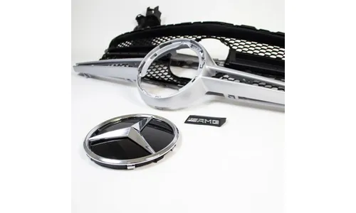 Комплект решетки радиатора Twin-Blade C 43 AMG Mercedes-Benz C-Класс W205/S205/C205/A205 дорестайлинг (2014–2018), без камеры 360°, без Distronic 233 — фото 3