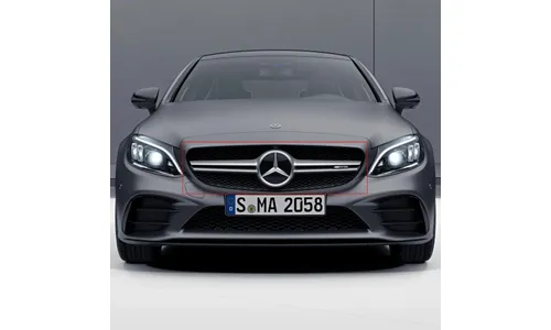 Комплект решетки радиатора Twin-Blade C 43 AMG Mercedes-Benz C-Класс W205/S205/C205/A205 рестайлинг, с камерой 360°, без Distronic — фото 1