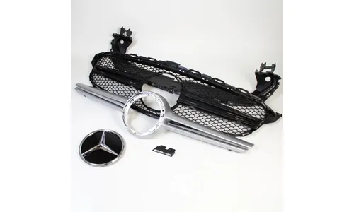 Комплект решетки радиатора Twin-Blade C 43 AMG Mercedes-Benz C-Класс W205/S205/C205/A205 дорестайлинг (2014–2018), с камерой 360°, без Distronic 233 — фото 2