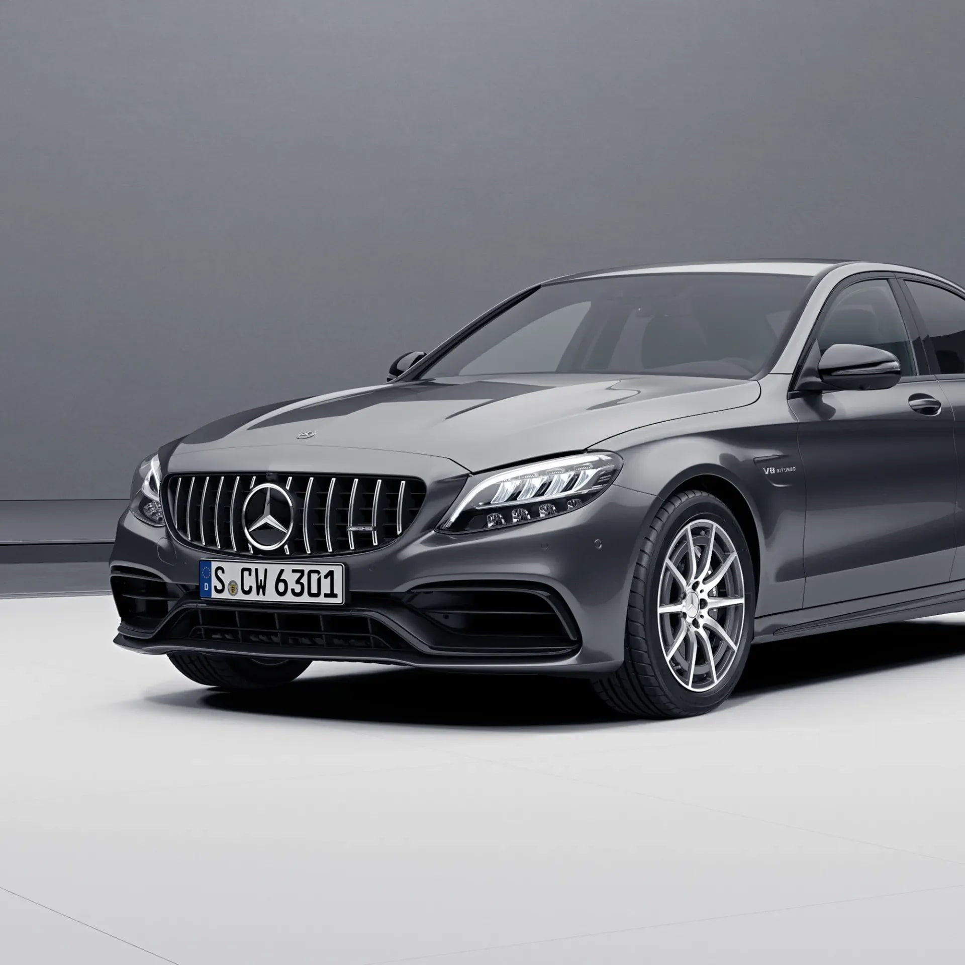 Решетка радиатора Panamericana Mercedes-Benz C 63 AMG W205/S205/C205/A205, без Distronic и камеры 360° — фото 6
