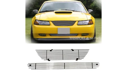 хром Grill, вставка 1999-2004 Mustang центральная верхняя нижняя решетка с ламелями — фото 1