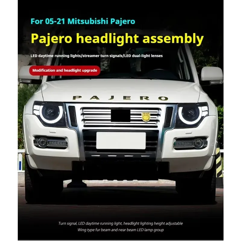 Фары передние LED с ходовыми огнями для Mitsubishi Pajero (2005-2021), комплект, комплект, FT Carlight Carlight — фото 4