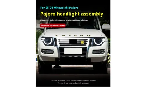 Фары передние LED с ходовыми огнями для Mitsubishi Pajero (2005-2021), комплект, комплект, FT Carlight Carlight — фото 4