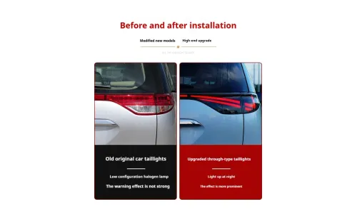 Задние LED-фонари динамический поворотник сквозные для Toyota Previa ACR50 (2006-2016), комплект, комплект, FT Carlight Carlight — фото 1