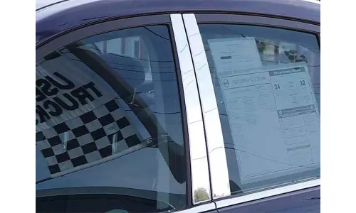 Накладки стоек дверей из нержавеющей стали 4 шт отделка двери QAA для Nissan Versa 2007-2011 — фото 1