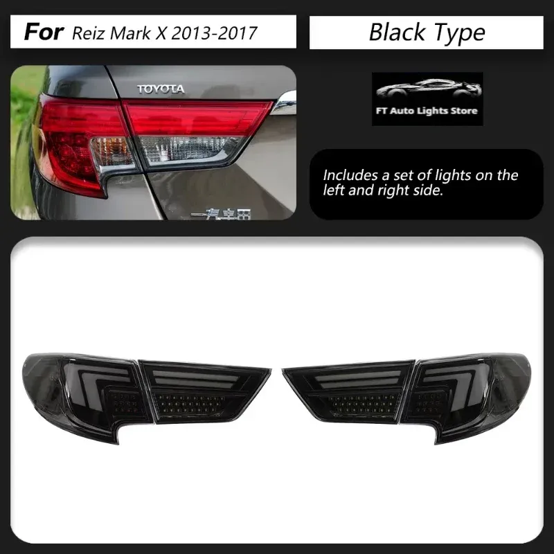 Задние LED-фонари динамический поворотник для Toyota Reiz Mark X (2013-2017), комплект, комплект, FT Carlight Carlight — фото 1